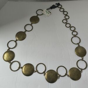 Vintage Gold Metal Coin Scoop Hip Belt Fairy Disco Gypsy Boho